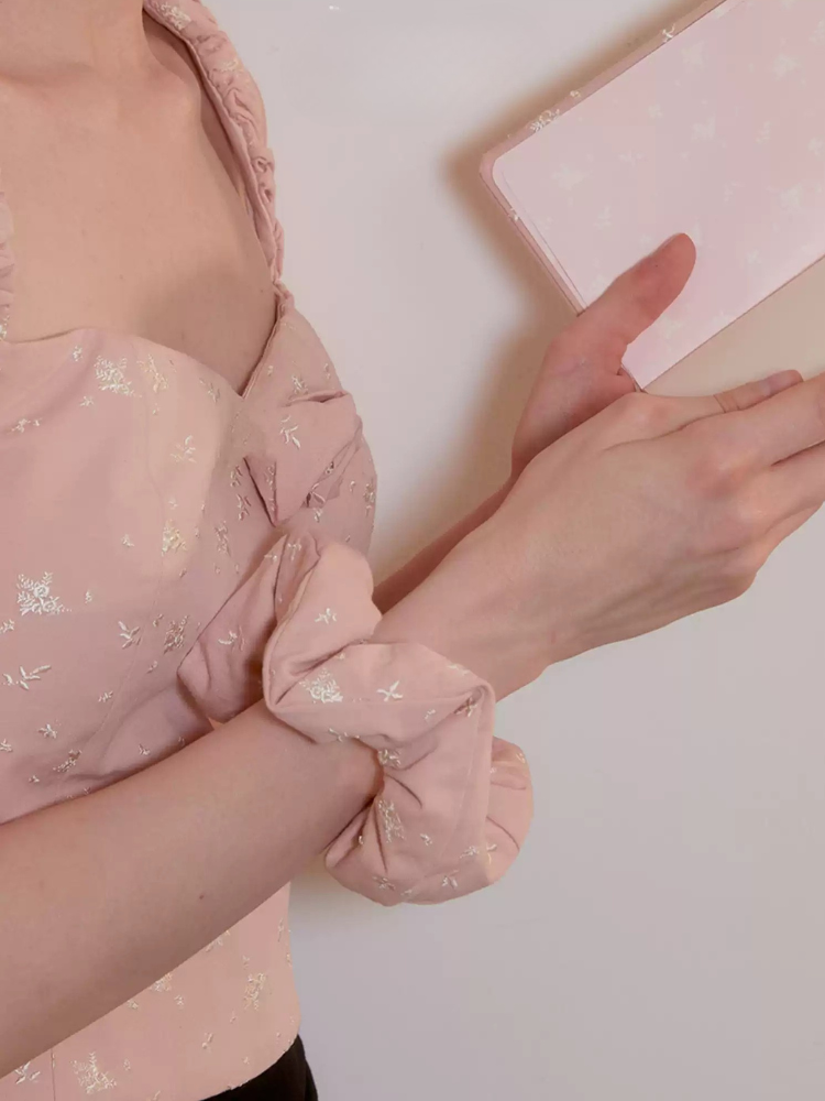Blush Petal Whisper Scrunchie