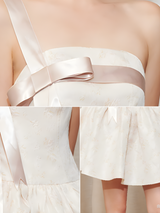 Satin Bow Charm Mini Dress