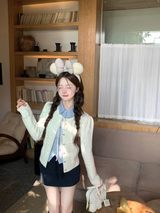 Romantic Ribbon Knit Cardigan