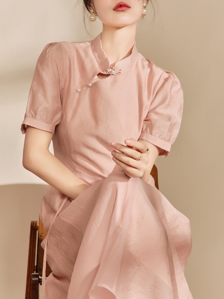 Blush Blossom Cheongsam Dress