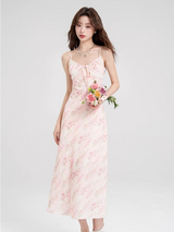 Rosy Blossom Ribbon Dress