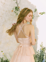 Whispering Petals Asymmetry Dress