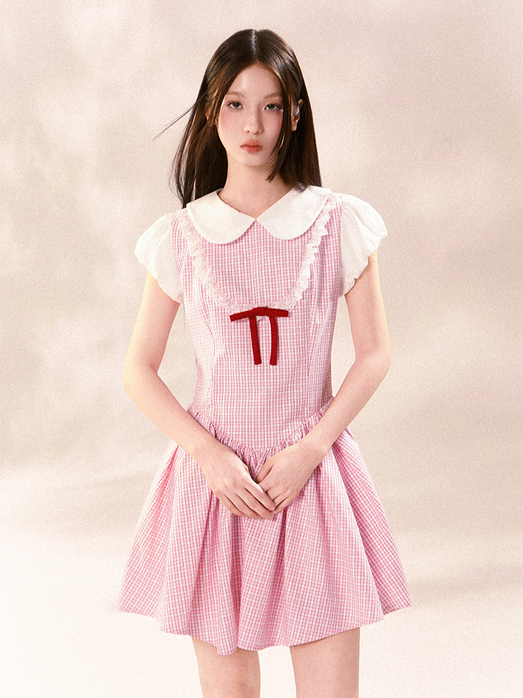 Sweet Gingham Doll Dress