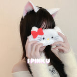 Soft Pink White Cat Ear