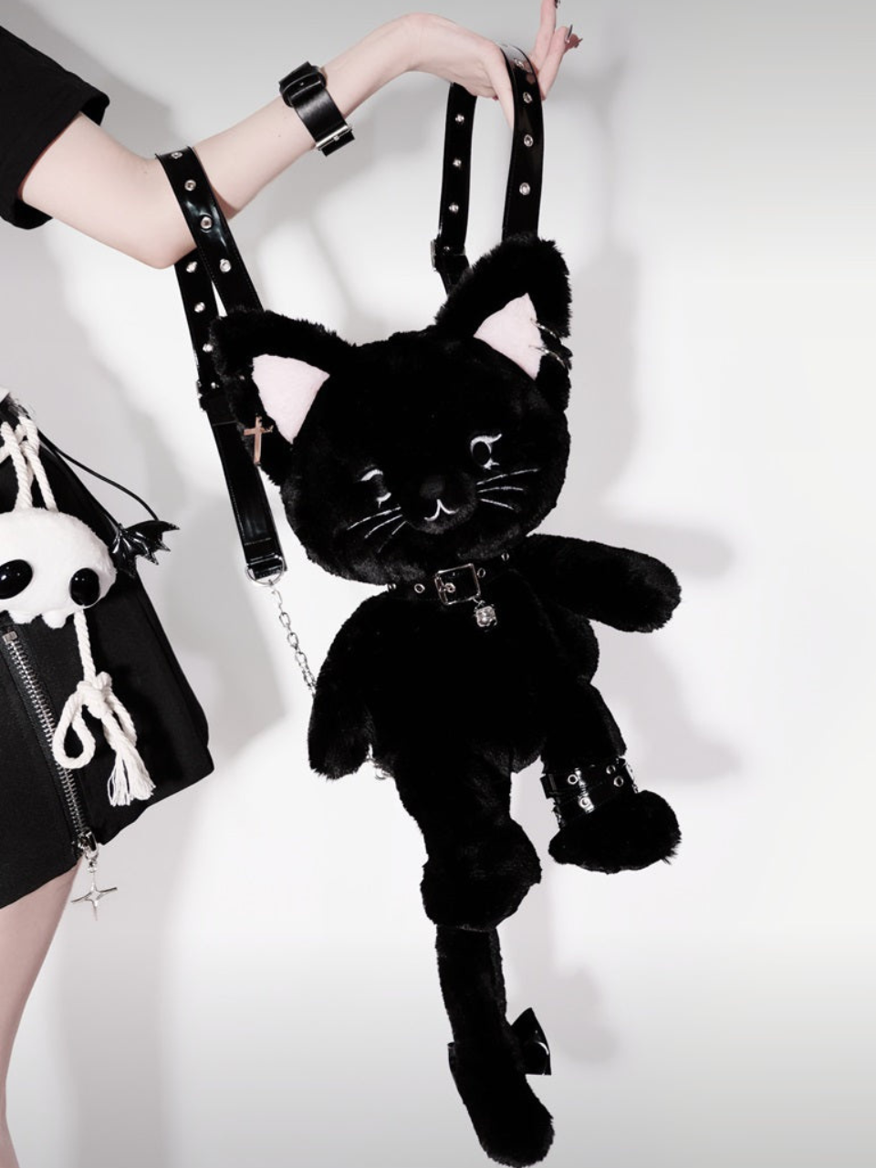 Kitten Demon Plushies Black Cat Doll Backpack Bag