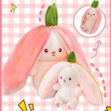 Strawberry Carrot Transform Rabbit Doll Plush Toy