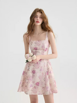 Whispering Peony Mini Dress