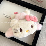 Double-sided KT Bow Plush Grab Clip