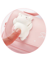 Sakura Cat PU Leather Pencil Case