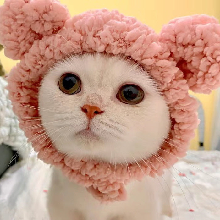 Cat Headband, Pink Bear Hat