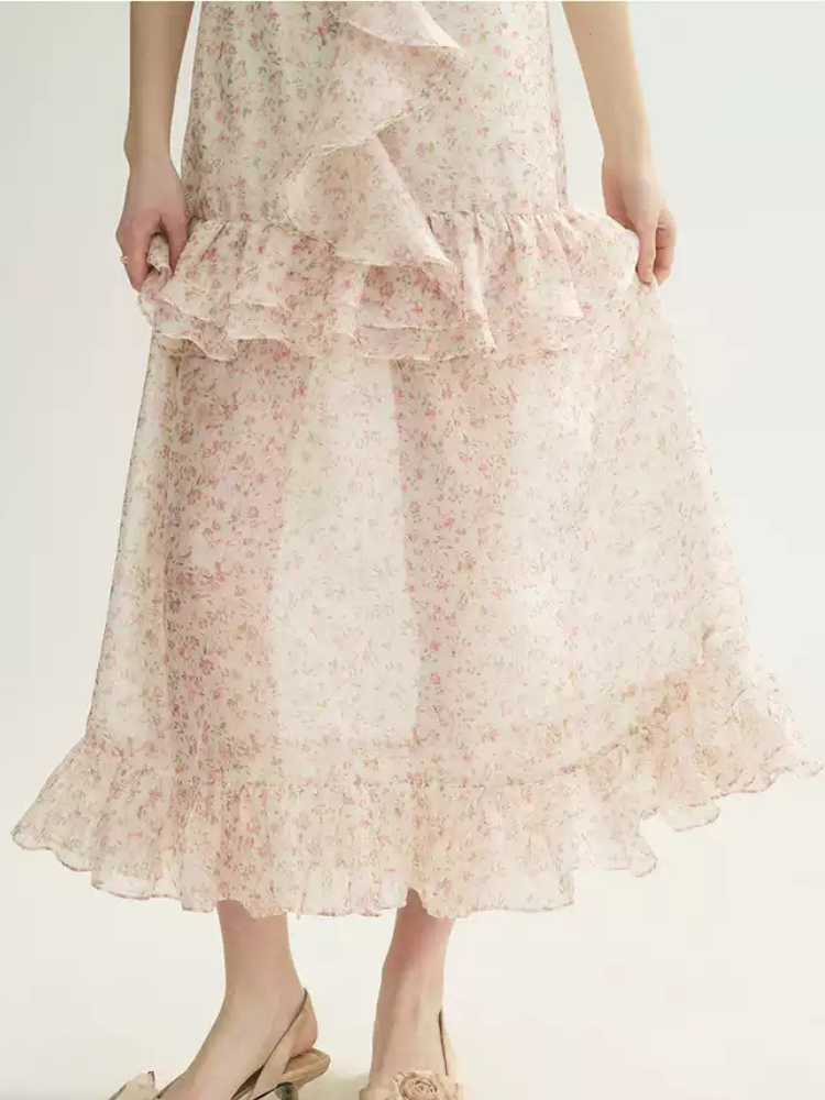 Dewdrop Garden Ruffle Dress