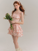 Ethereal Rosebud Tiered Dress