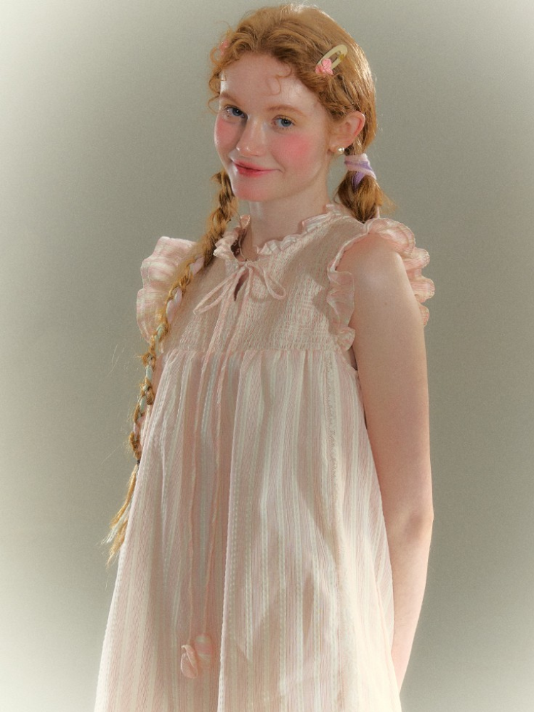 Fairy Lace Smocked Mini Dress