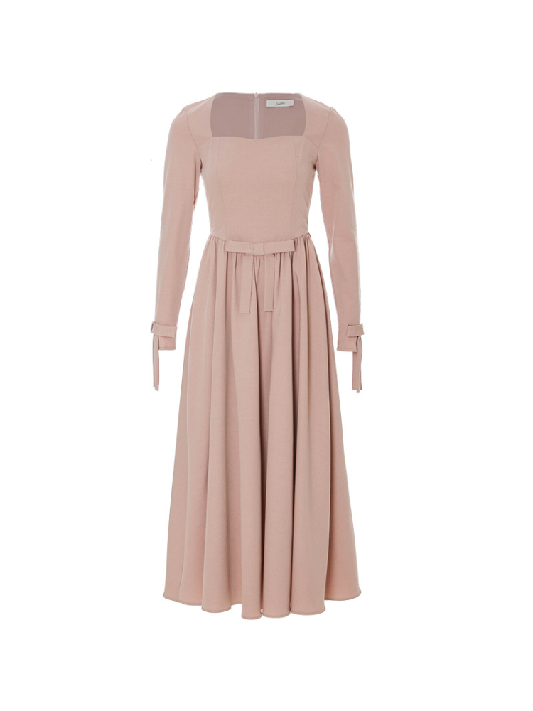 Dry Rose Elegance Wool Dress
