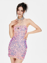 Sparkling Sequin Corset Mini Dress