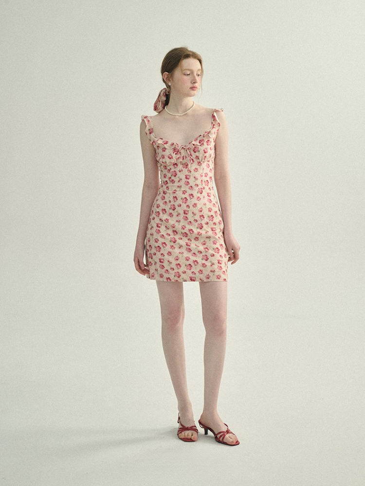 Rosy Whispers Floral Dress