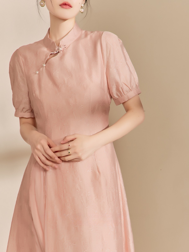 Blush Blossom Cheongsam Dress
