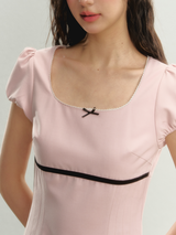Petite Bow Puff Dress