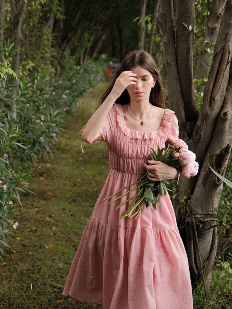 Peony Bloom Tiered Dress