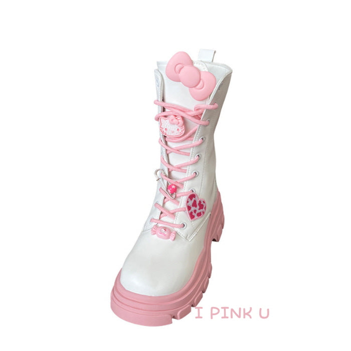 Lolita Pink Cute Boots