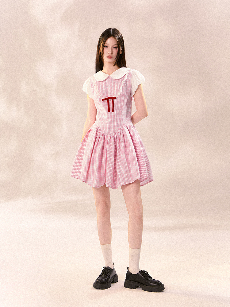 Sweet Gingham Doll Dress
