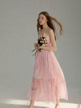Celestial Rose Chiffon Dress