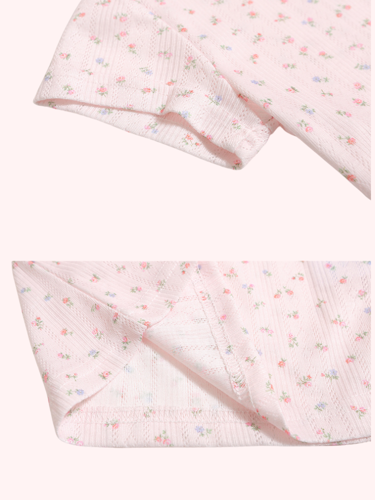 Soft Floral Ribbon Top