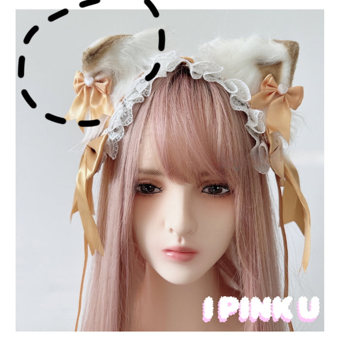 Sweet Hand-made Cat Ear Hairpin Lolita Cosplay