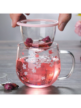 300ml Sakura Tea Infuse Glass Cup