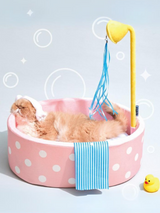 Soft Plush Pink Bathtub Shower Pet Cats Dogs Beds House