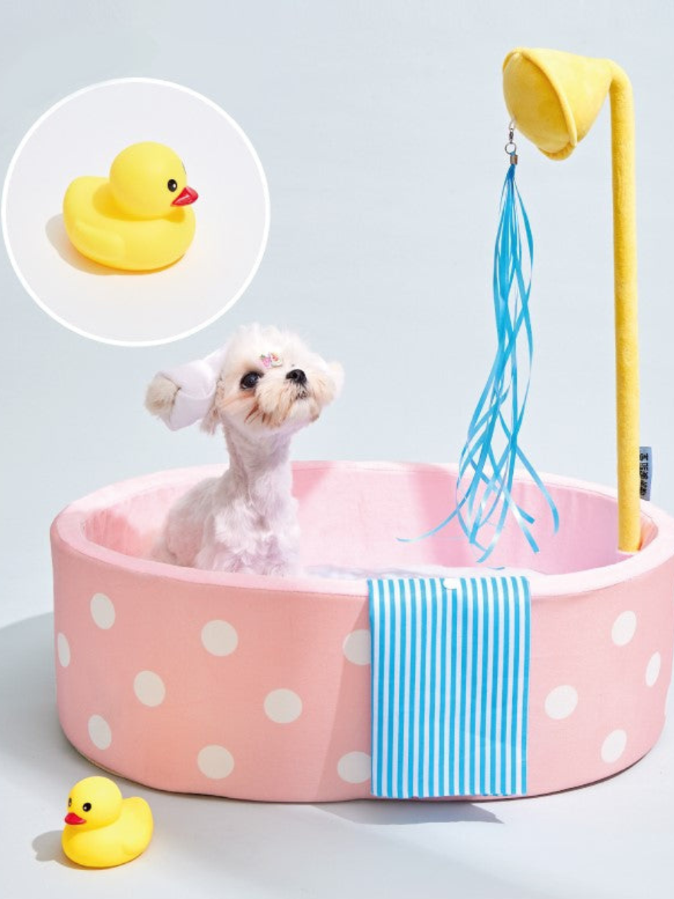 Soft Plush Pink Bathtub Shower Pet Cats Dogs Beds House