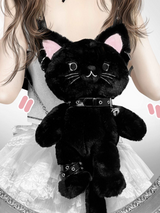 Kitten Demon Plushies Black Cat Doll Backpack Bag