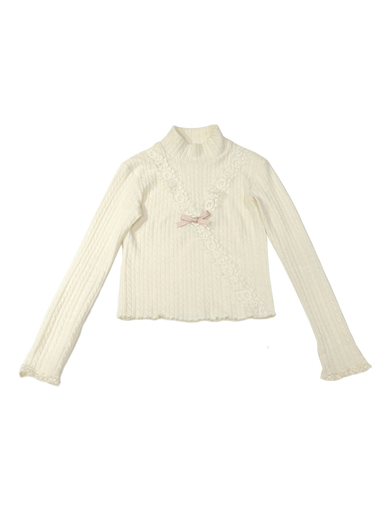 Rosy Ribbon Knit Top