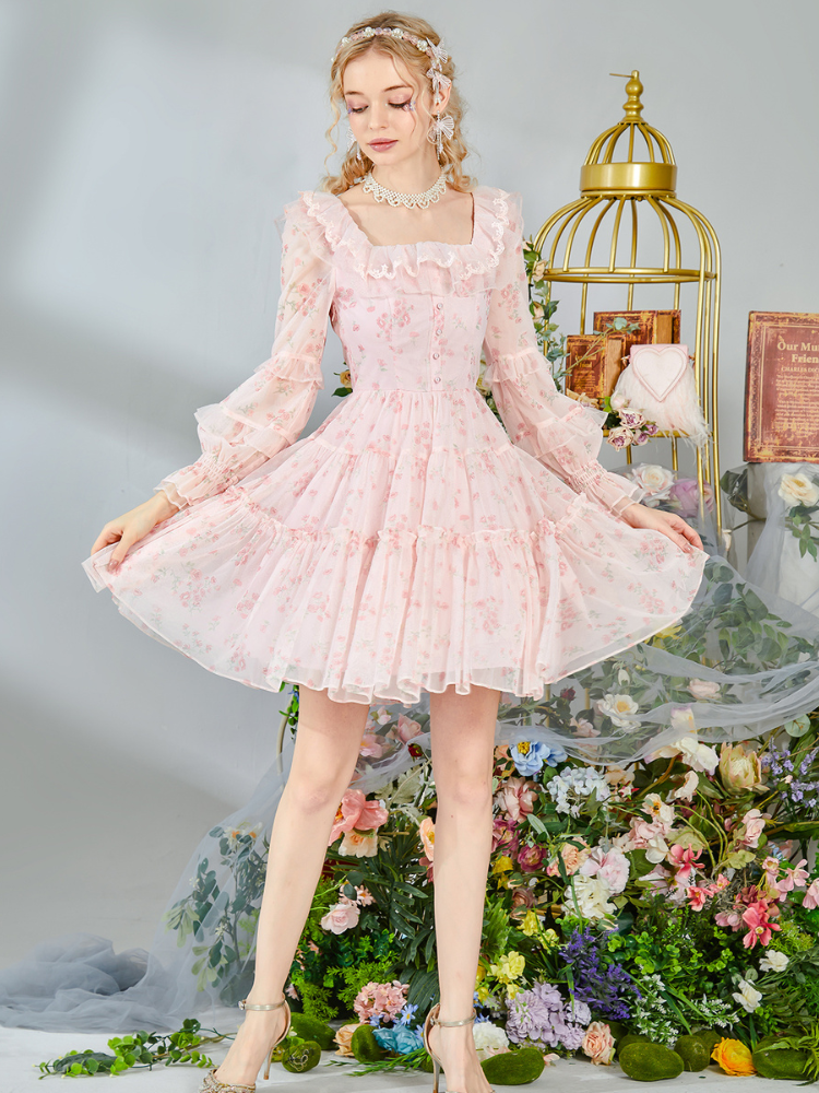 Rose Tired Lace Dress