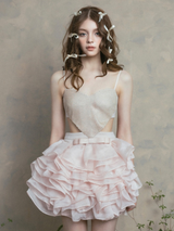 Dreamy Ruffled Organza Mini Dress