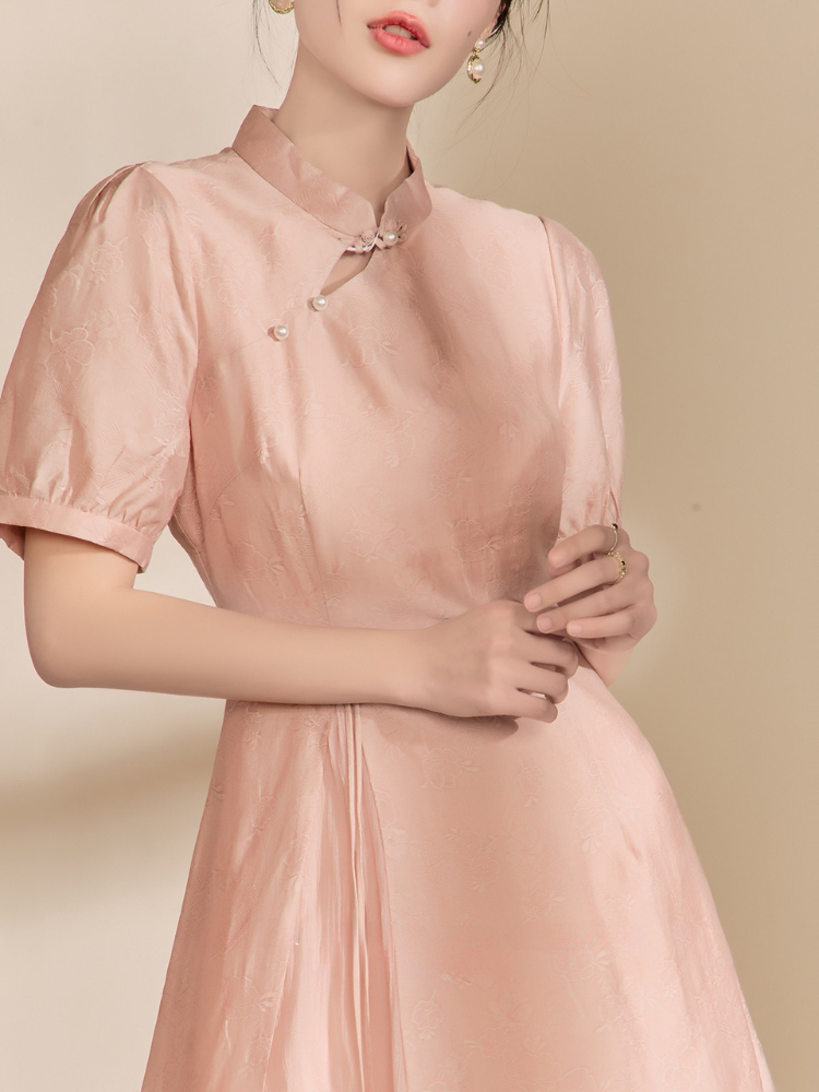 Blush Blossom Cheongsam Dress