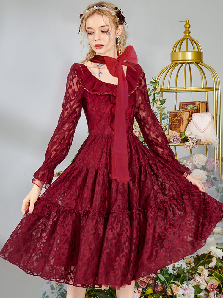 Romantic Embroidered Lace Dress