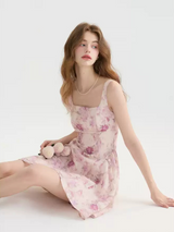 Whispering Peony Mini Dress