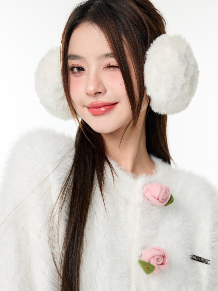 Blossom Rose Button Knit Cardigan