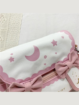 Cute Moon Star Canvas Messenger Bag