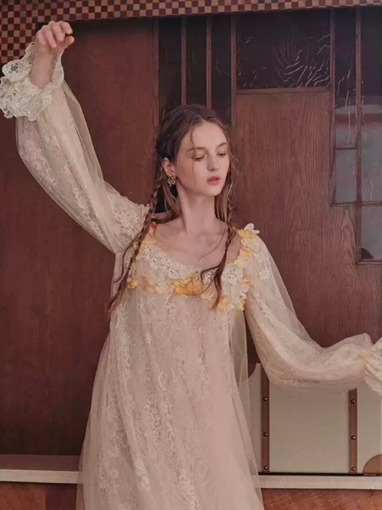 Sunset Tangerine Lace Dress
