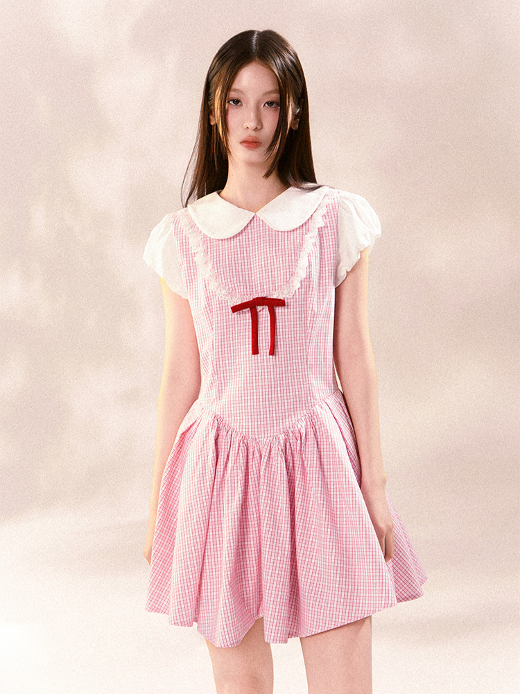 Sweet Gingham Doll Dress
