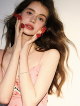 Strawberry Crème Lace Mini Dress