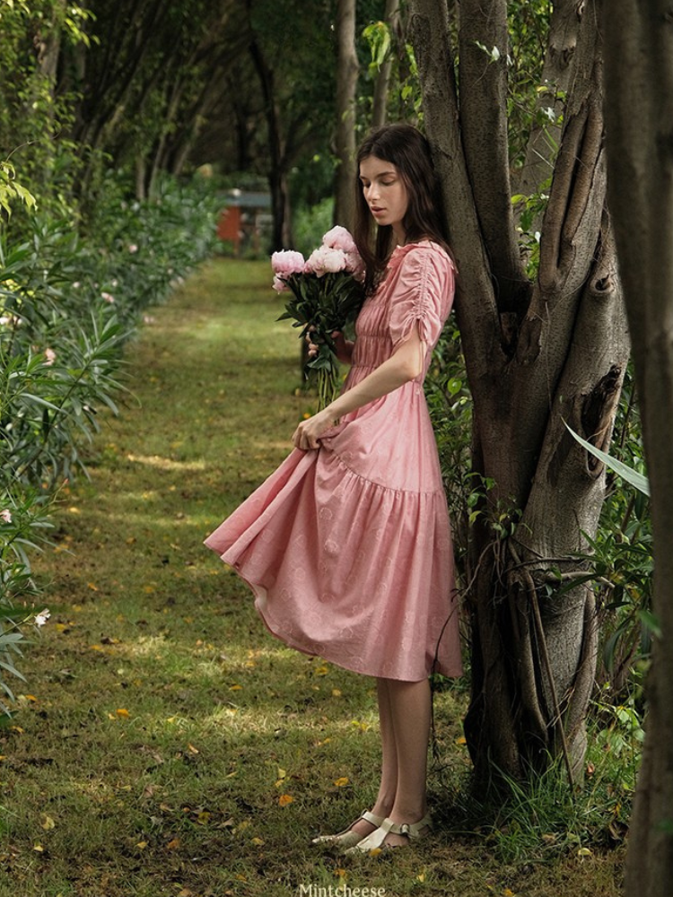 Peony Bloom Tiered Dress
