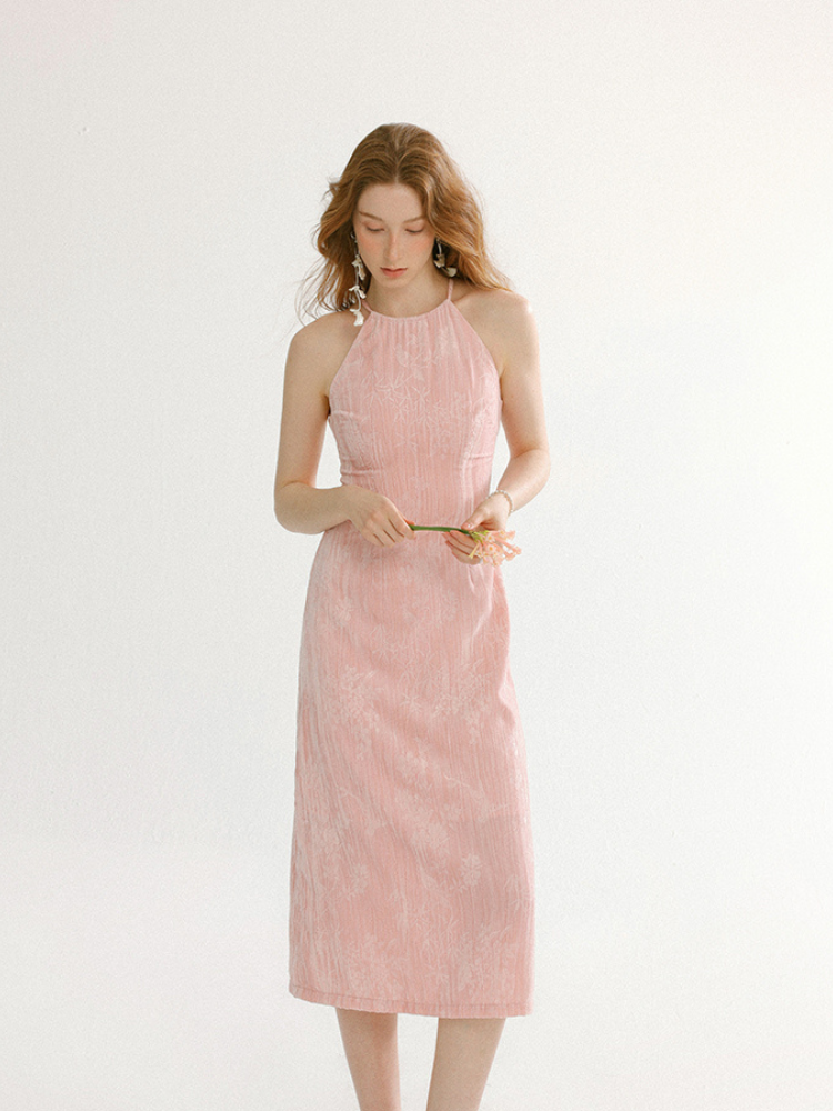 Fleur Mist Halter Dress