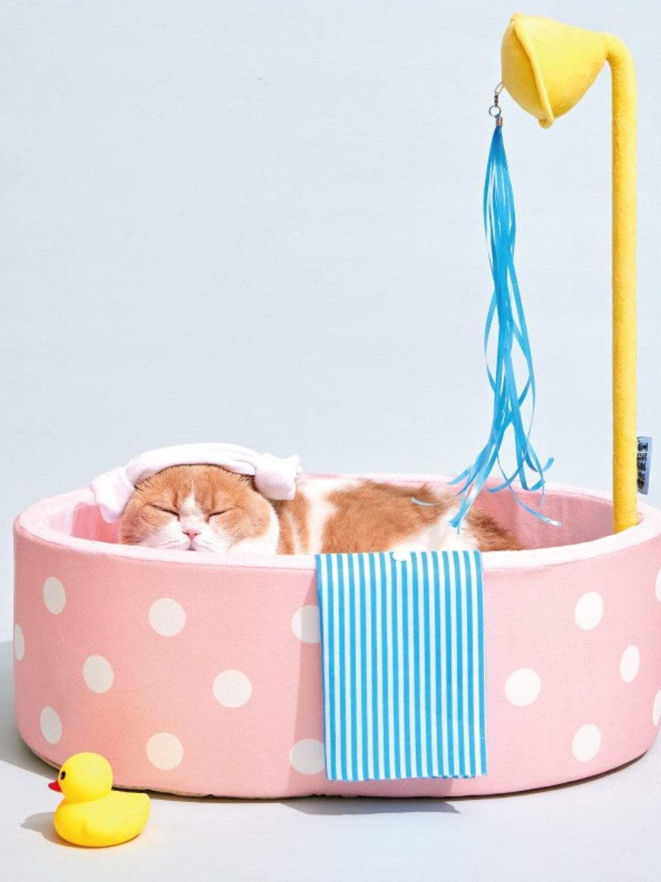 Soft Plush Pink Bathtub Shower Pet Cats Dogs Beds House