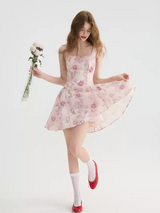 Whispering Peony Mini Dress
