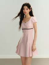 Petite Bow Puff Dress