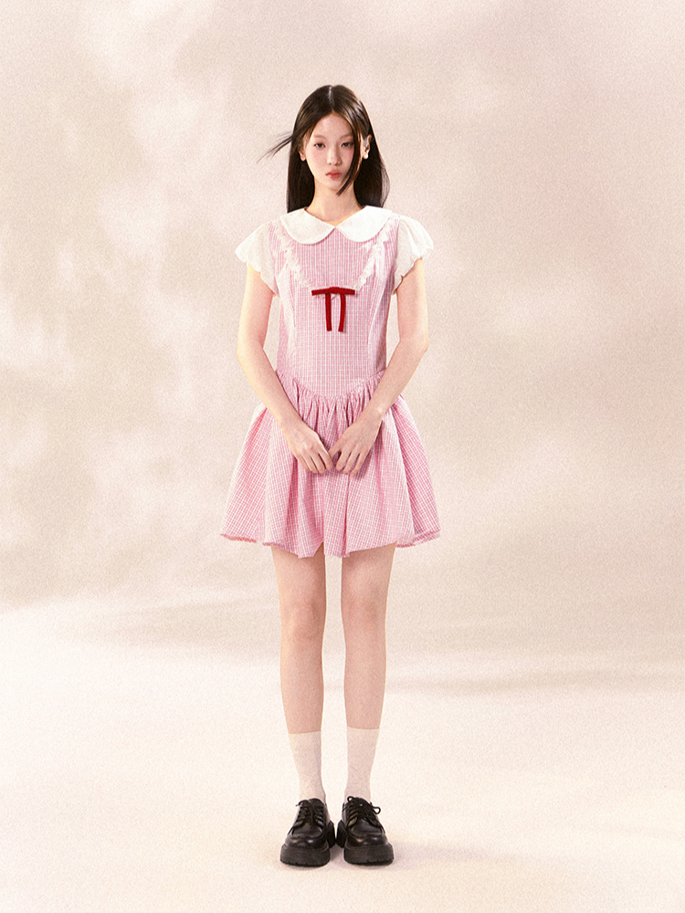 Sweet Gingham Doll Dress
