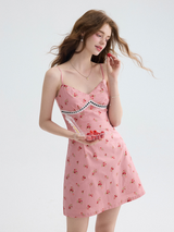 Strawberry Crème Lace Mini Dress